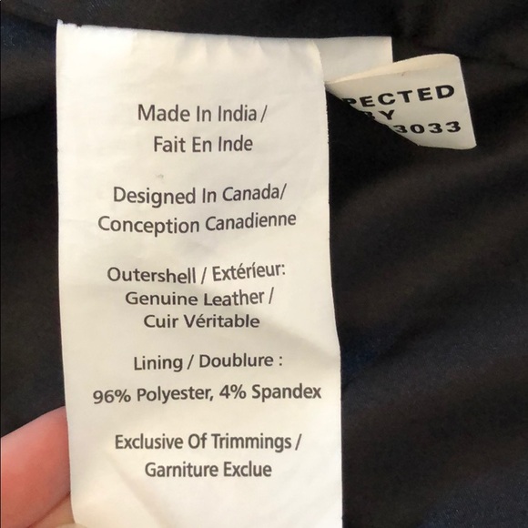 COPY - Danier Asymmetrical Zip Front Black Leather Jacket - Picture 5 of 9